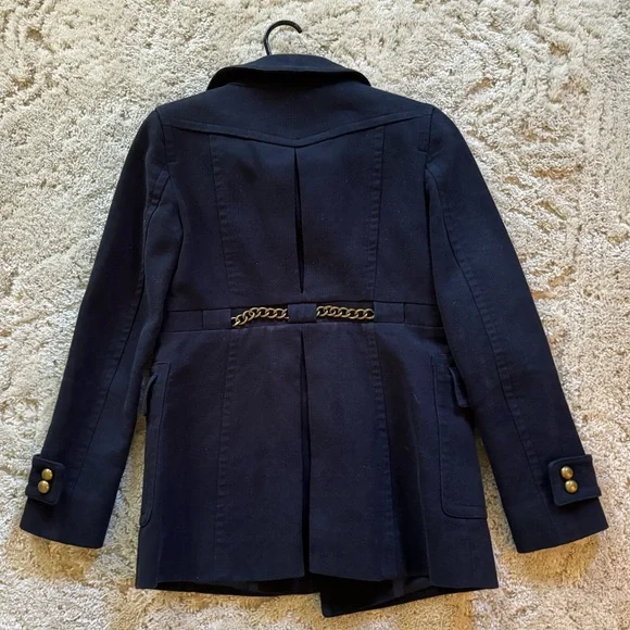 Ann Taylor Loft Navy Jacket With Gold Accents - Picture 2 of 4